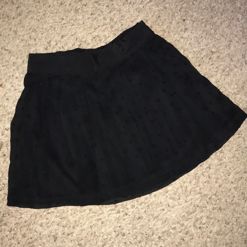 Black polka dot / swiss dot skirt
